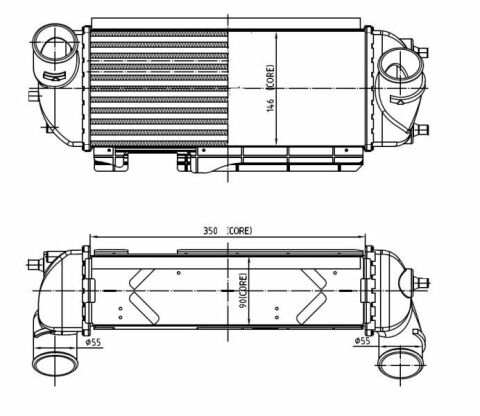 Радиатор интеркулера Hyundai ix35/Kia Sportage III 2.0D 09-