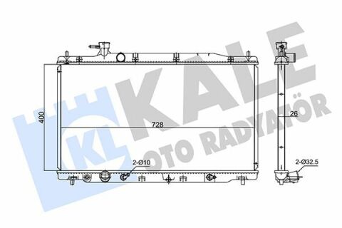 KALE HONDA Радіатор охолодження CR-V III 2.0 07-