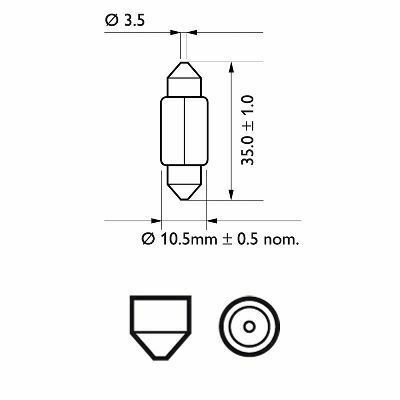 Лампа розжарювання C5W 12V 5W