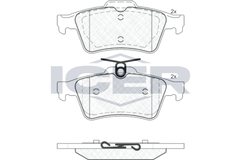 Тормозные колодки (задние) Ford Focus 04-/Connect/Opel Vectra C 02-13/Renault Laguna/Citroen C5 07-