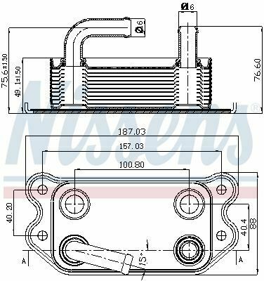 Масляный радиатор VOLVO C70(05-)2.4 и 20V(+)[OE 30774483]