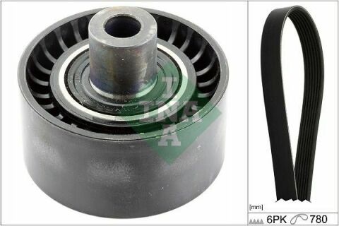 Комплект ременя генератора Citroen C2/C3/C4 1.4/1.6HDi 04- (6PK780)