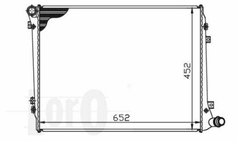 Радіатор охолодження двигуна Passat/Caddy 1.9/2.0D 04-10 (+AC) (650x439x32)