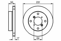 Диск гальмівний передній Alto,Swift 89-,Subaru SUZUKI