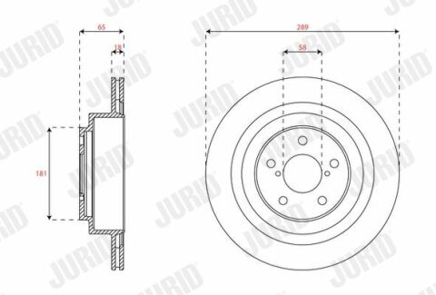 Диск гальмівній impreza (gd) 2.5 i wrx awd 05-08, legacy iv (bp) 2.0 awd 05-09