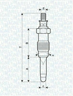 MAGNETI MARELLI Свеча накала MERCEDES, LANCIA, HONDA, FORD [062587001304]