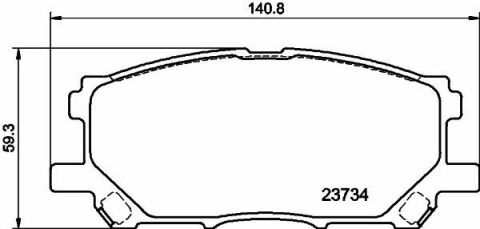 Гальмівні колодки пер. Lexus RX 03-08 (Sumitomo)