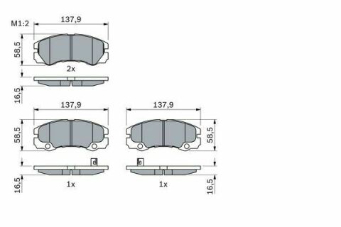 Колодки тормозные (передние) Opel Frontera 98-04 (Akebono)