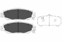KAVO PARTS TOYOTA Гальмівні колодки задн. Lexus LS