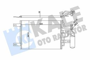 KALE OPEL Радіатор кондиціонера Meriva A 03-