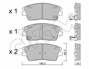 Тормозные колодки пер. Hyundai ix35 / Tucson / Elantra / Kia Sportage 1.6-2.4 13-