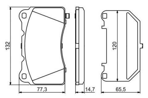 Колодки гальмівні (передні) Cadillac Ats/Cts/Opel Astra/Tesla Model S/X 03-