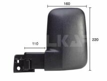 дзеркало лів. ручн. регул.,випукл. (коротке кріплення)