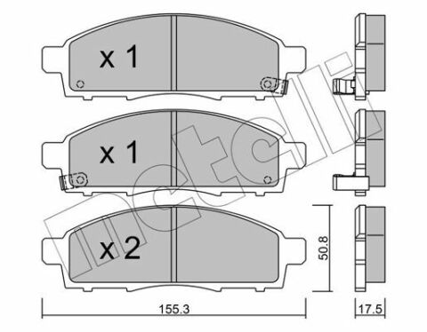 Колодки тормозные (передние) Nissan NV200 10-/Mitsubishi L200 15-