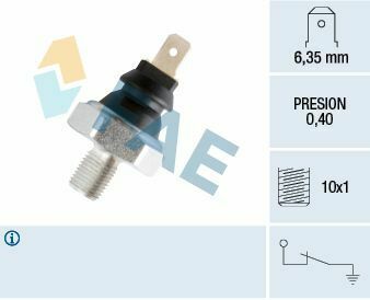 Датчик тиску оливи VW T4/LT (M10x1) (0,40 бар) (чорний)