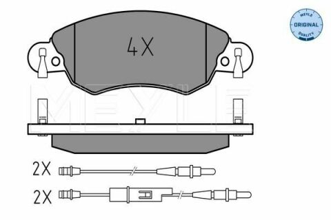 Тормозные колодки (передние) Citroen C5 I-II 01- (с датчиком)