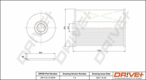 DP1110.13.0076 Drive+ - Фільтр палива