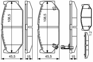Тормозные колодки передние Swift III 05- SUZUKI