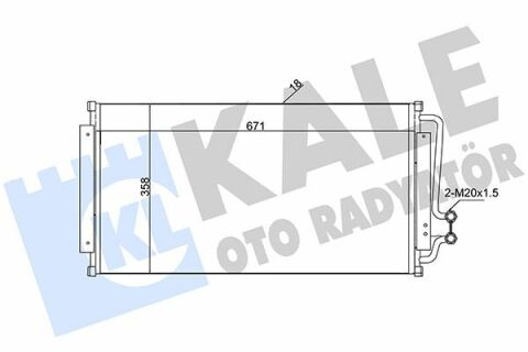 KALE CHEVROLET Радиатор кондиционера Blazer 94-