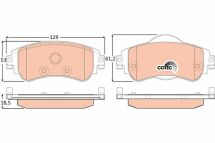 Гальмівні колодки пер. Citroen C4 II 09- (TRW)
