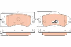 Гальмівні колодки пер. Citroen C4 II 09- (TRW)