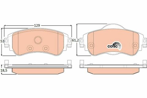 Гальмівні колодки пер. Citroen C4 II 09- (TRW)