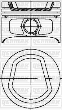 Поршень с кольцами і пальцем VW Polo 1.6i (размер отв. 76.51 / STD) (AEE-ALM)