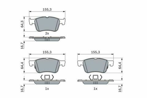 Колодки передні гальмівні FORD FOCUS 1.0 EcoBoost 18- Колодки передні гальмівні FORD FOCUS 1.0 EcoBoost 18-
