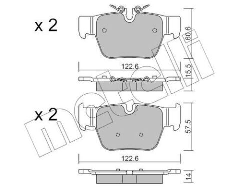 Колодки гальмівні (задні) BMW 1 (F40) 19-/2 (F44) 19-/X2 (F39) 17-/Mini Clubman/Countryman 19-