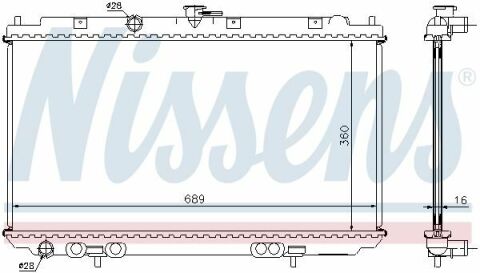 Радиатор NS ALMERA N16(00-)1.5 и 16V(+)[OE 21410-BM400]