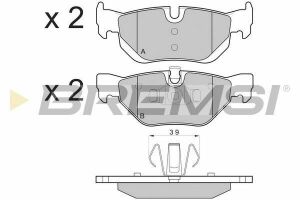 Тормозные колодки зад. BMW 3(E90)/1(E81) 04-13 (ATE) (123x43,6x17,3)