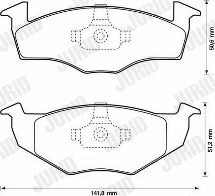 JURID VW Тормозные колодки передн.Golf III, Polo 95-