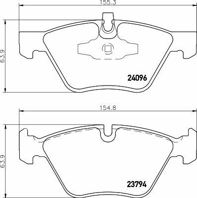 HELLA BMW Гальмівні колодки передн.3 E90 07- HELLA BMW Гальмівні колодки передн.3 E90 07-