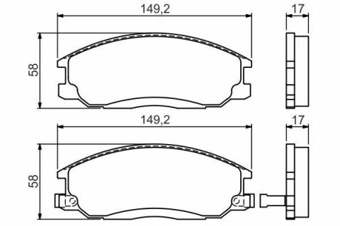 Колодки тормозные (передние) Hyundai Santa Fe/Trajet 00-12/Ssangyong Actyon/Kyron 05-/Rexton 02-