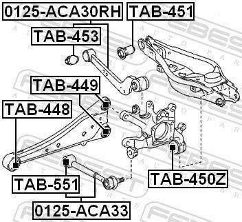 Сайлентблок задньої поперечної тяги RAV 4 06-