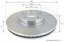 Диск гальмівний вентильований з покриттям