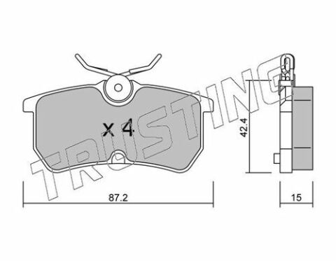 Комплект гальмівних накладок, дискове гальмо