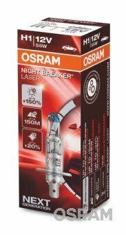 Лампа галогенная H1 12V 55W OSRAM Night Breaker Laser +150%