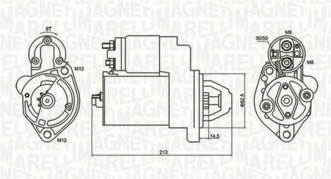 Стартер Audi A6 (C4/C5) 1.8/2.0 94-05 (1.1 кВ) (z=9)