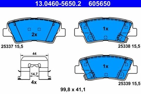 Колодки тормозные (задние) Kia Sportage/Ceed/Rio/Optima/Hyundai Accent/i10/i20/i30/i40/Elantra 10-