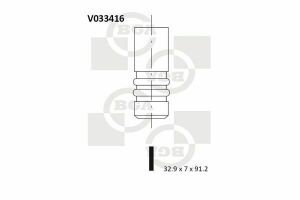 Клапан випуск. VW Golf/Passat 1.6/1.8/2.0