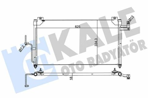 KALE MAZDA Радиатор кондиционера 323 98-