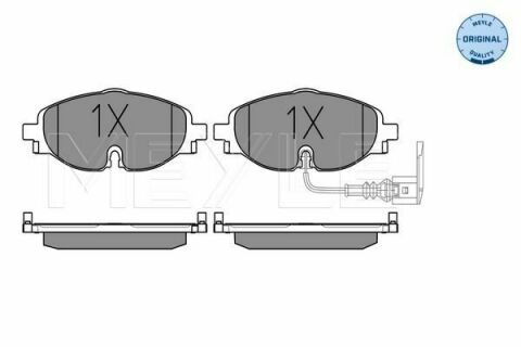 Колодки тормозные (передние) VW Caddy IV/Golf VII/Passat B8/Skoda Octavia/Seat Leon 12- (с датчиком)