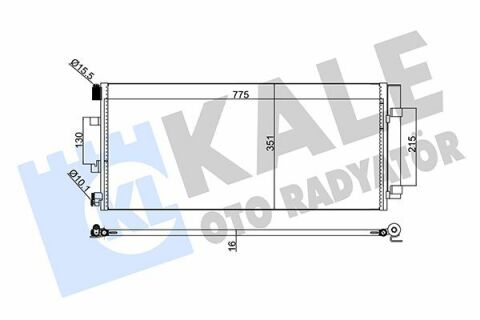 KALE RENAULT Радиатор кондиционера Master III,Opel Movano B,Nissan 10-