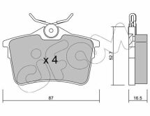 Гальмівні колодки зад. Berlingo/Partner 08-