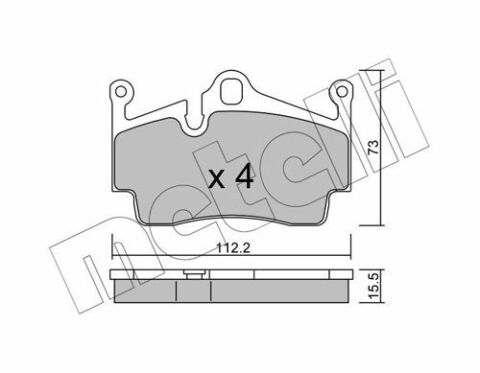 Колодки гальмівні (задні) Porsche 718 16-/Boxster 02-/Cayman 05-