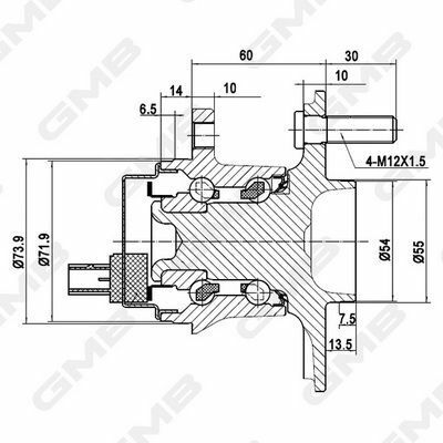 Подшипник ступицы задн. YARIS 1.2/1.5 13- TOYOTA