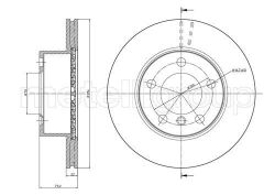 Диск тормозной (передний) BMW 1 (E81/E87/F20/F21) 04-11 (284x22) (вент.)