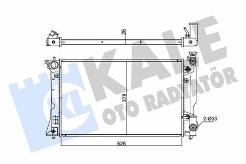 KALE TOYOTA Радіатор охолодження з АКПП Avensis 2.0/2.4 03-