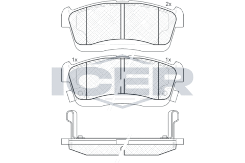 Колодки тормозные (передние) Subaru Justy IV 07-/Toyota Passo II 10-/Pixis Mega 15-